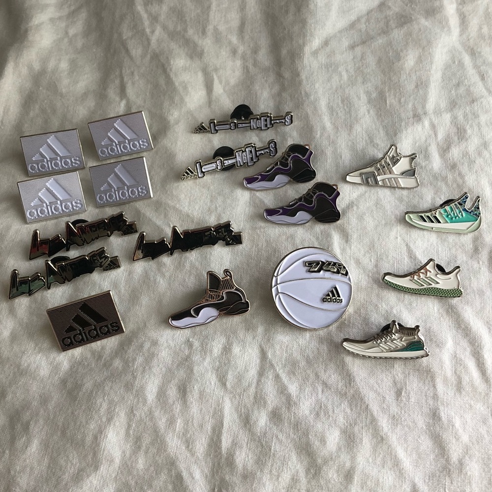 Adidas pin set from 747 warehouse event